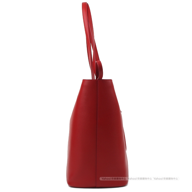 Salvatore Ferragamo City Tote 馬蹄浮印小牛皮托特包(紅色)