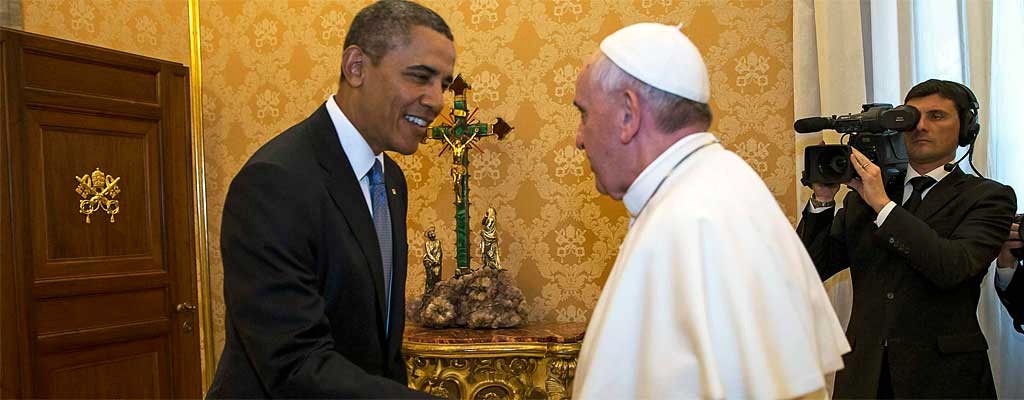 Obama holds first meeting with Pope Francis