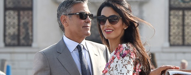 George Clooney and Amal Alamuddin in Venice, Italy. (PVS/Getty Images)