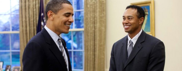 The absurd cost of an Obama-Woods golf trip. (AP)