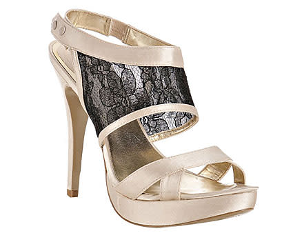 Satin and Lace Detail Sandals