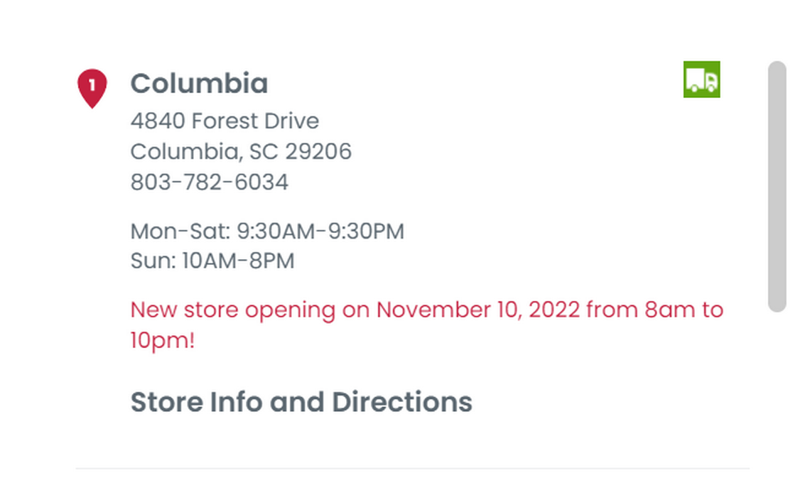 A notice on Home Goods’ website notes its new store on Forest Drive is opening on Nov. 10