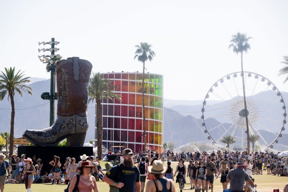  A view of atmosphere during day 3 of the 2023 Stagecoach Festival on April 30, 2023 in Indio, California.