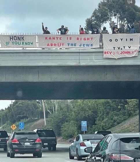 Anti-Semitic banner unfurled over the 405