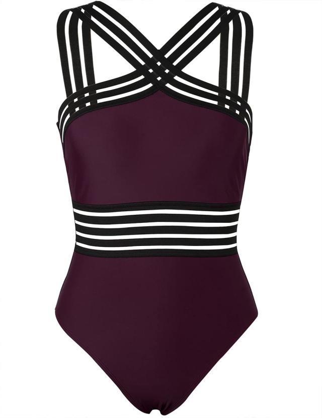 Up to 51% OFF! Mesh Insert Stretchy Color Block Gym Suit. zaful