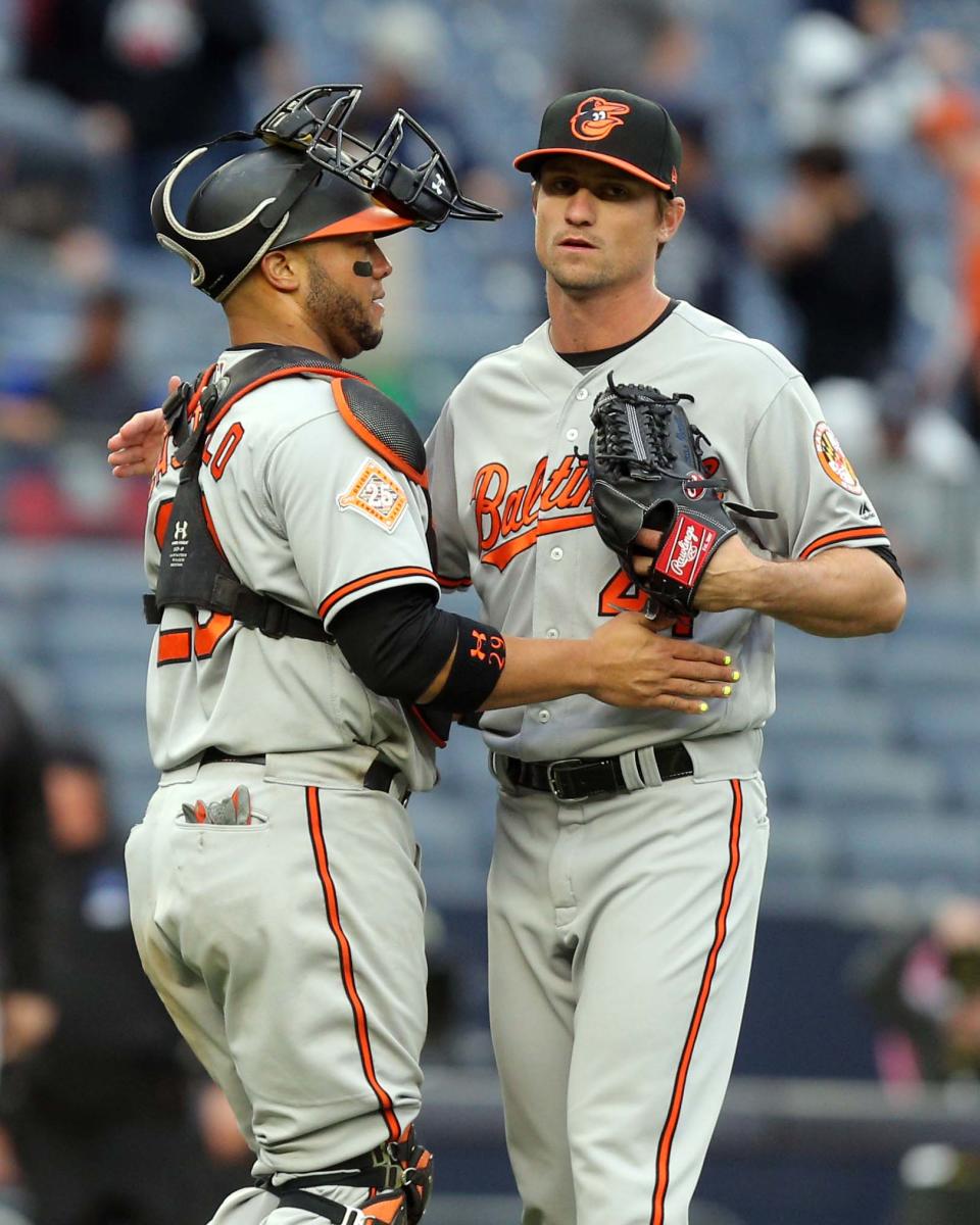 Logan Verrett was the winning pitcher on April 30, 2017, when the Orioles defeated the Yankees.