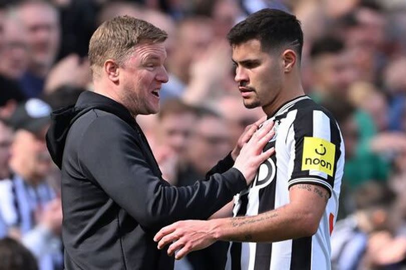 Eddie Howe and Bruno Guimaraes