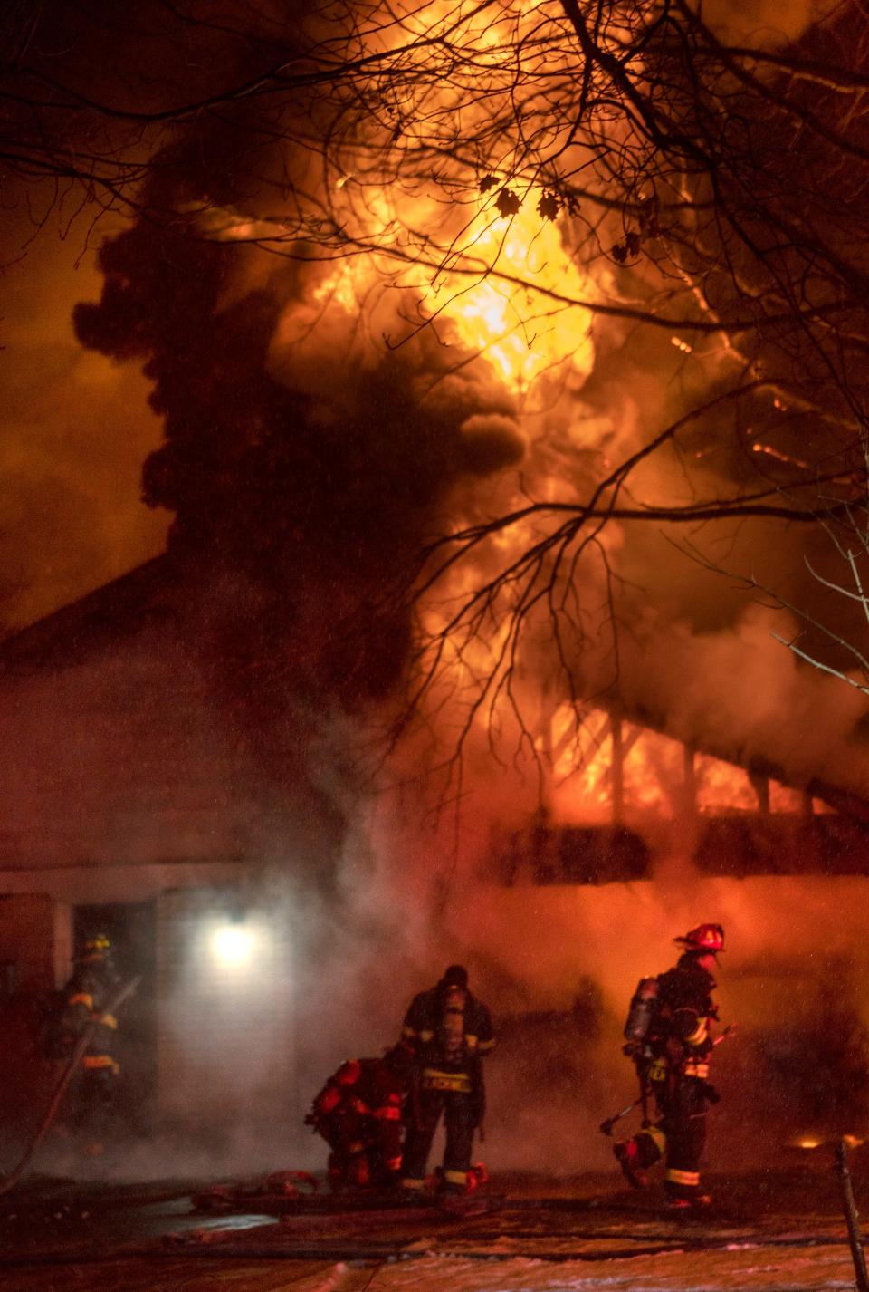 Firefighters put out a fire at a house Thursday, Dec. 22, 2022 on the corner of Clemson Street and Albright Court.