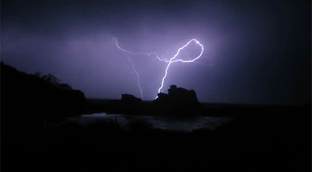 Dan Ænicca's was among hundreds mesmerised by the aerial light show. Photo: Supplied/Dan Ænicca