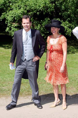 <p>Frank Rollitz/Shutterstock</p> Prince Constantin and Princess Marie attend a wedding in 2005.