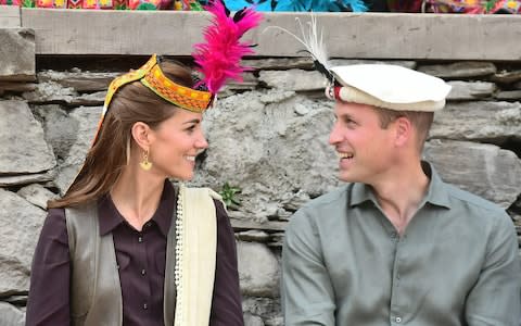 Prince William, Duke of Cambridge and Catherine, Duchess of Cambridge visit a settlement of the Kalash people, to learn more about their culture and unique heritage, on October 16, 2019 - Credit: WireImage