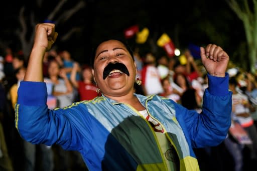 Supporters of Venezuela's Nicolas Maduro were celebrating his "knockout" victory