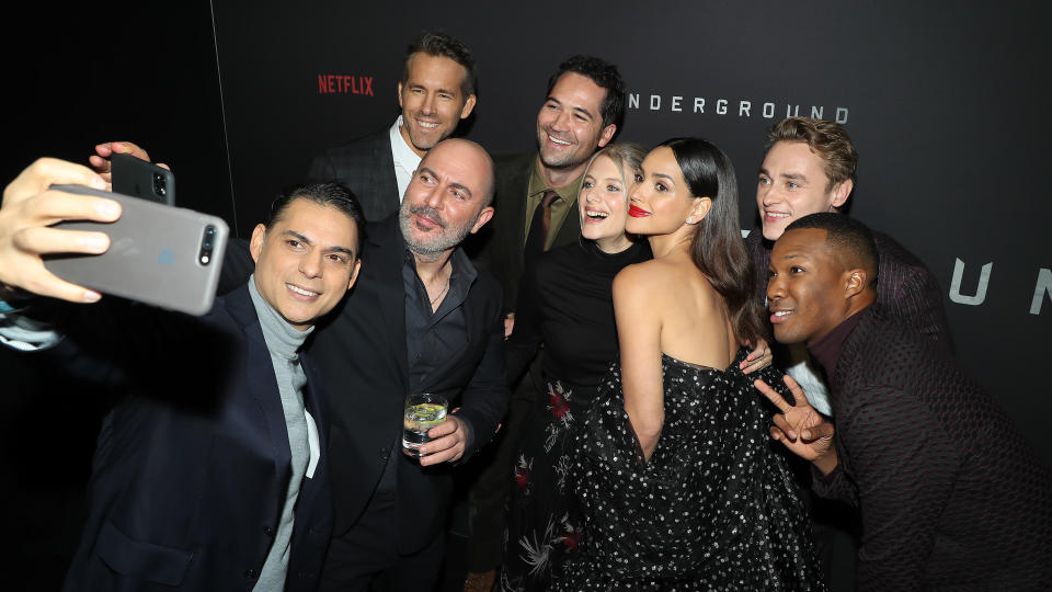 Mandatory Credit: Photo by Kristina Bumphrey/StarPix for Netflix/Shutterstock (10501506be)Payman Maadi, Ryan Reynolds, Jeffrey Beecroft, Manuel Garcia-Rulfo, Melanie Laurent, Adria Arjona, Ben Hardy, Corey HawkinsNew York Premiere of Netflix's 6 UNDERGROUND, USA - 10 Dec 2019.