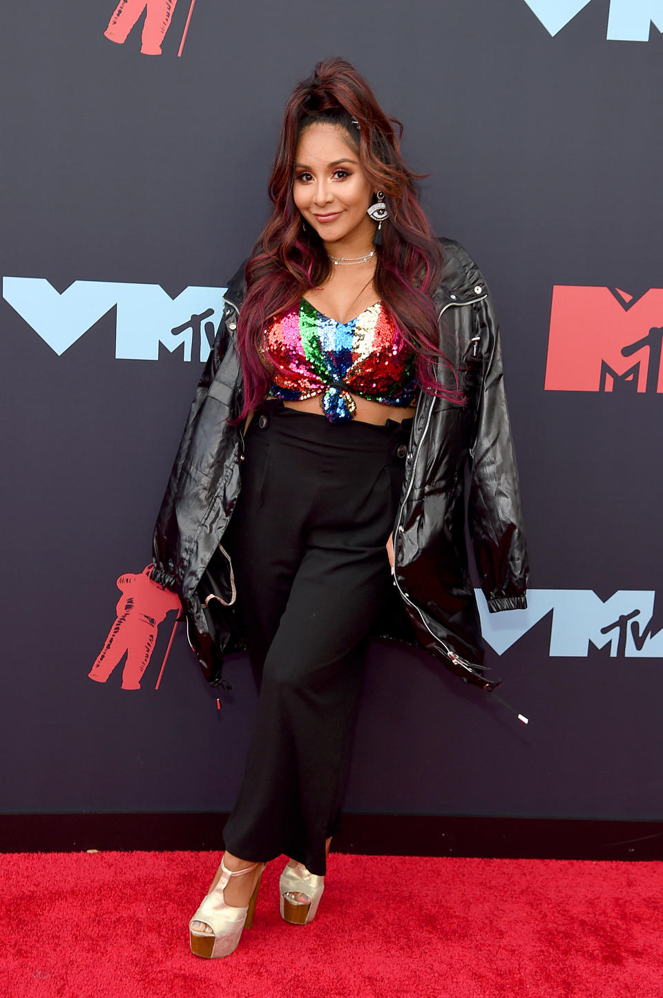 NEWARK, NEW JERSEY - AUGUST 26: Nicole "Snooki" Polizzi attends the 2019 MTV Video Music Awards at Prudential Center on August 26, 2019 in Newark, New Jersey. (Photo by Jamie McCarthy/Getty Images for MTV)