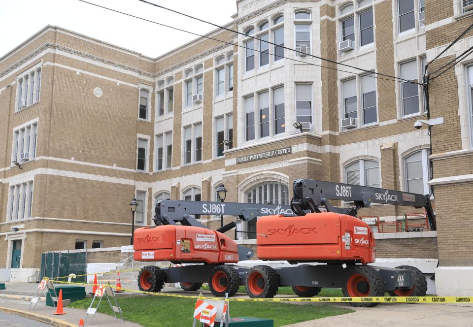 Construction underway at the Family Partnership Center in the City of Poughkeepsie on April 25, 2022.