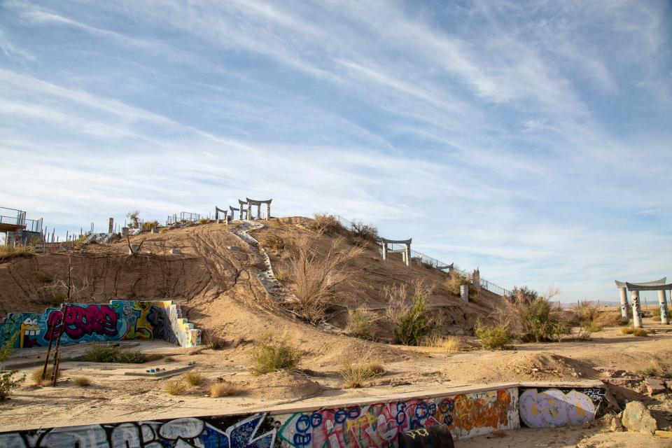 An abandoned water park in Newberry Springs, California.