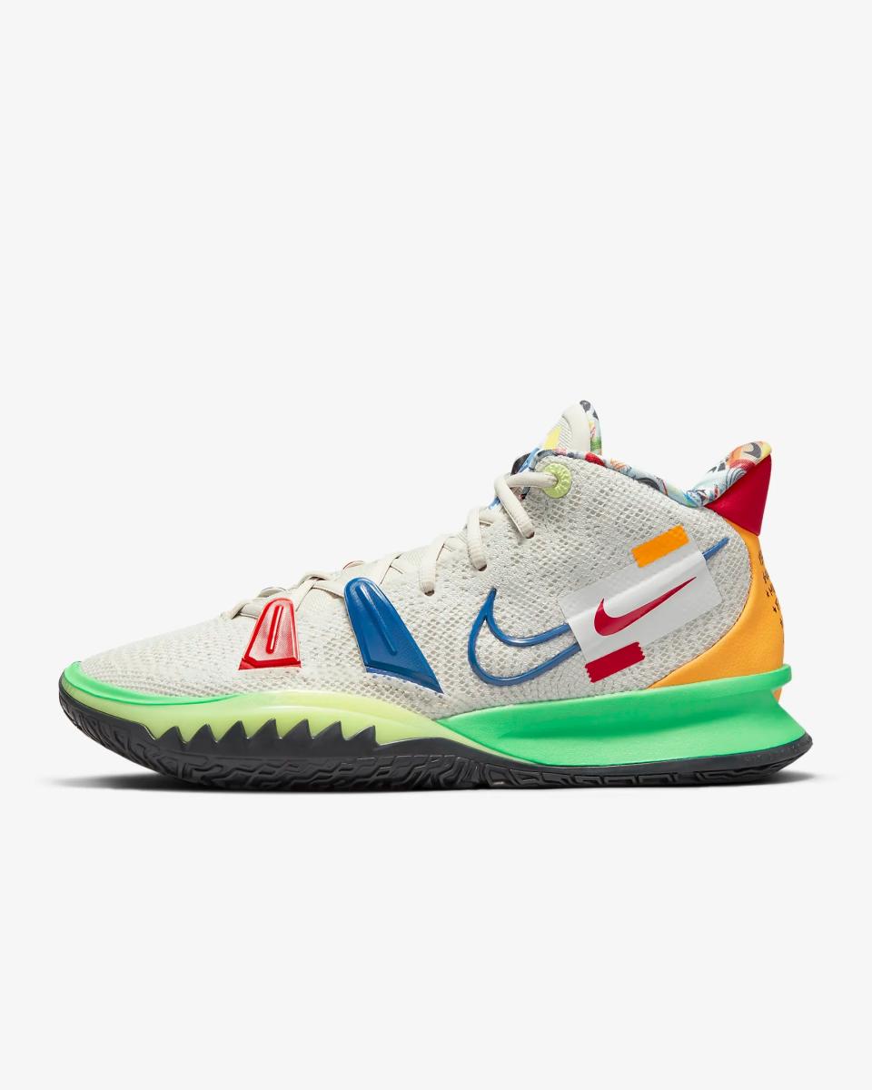 Multicolor Nike basketball shoes