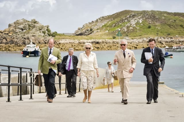 The Prince of Wales and Duchess of Cornwall on St Agnes