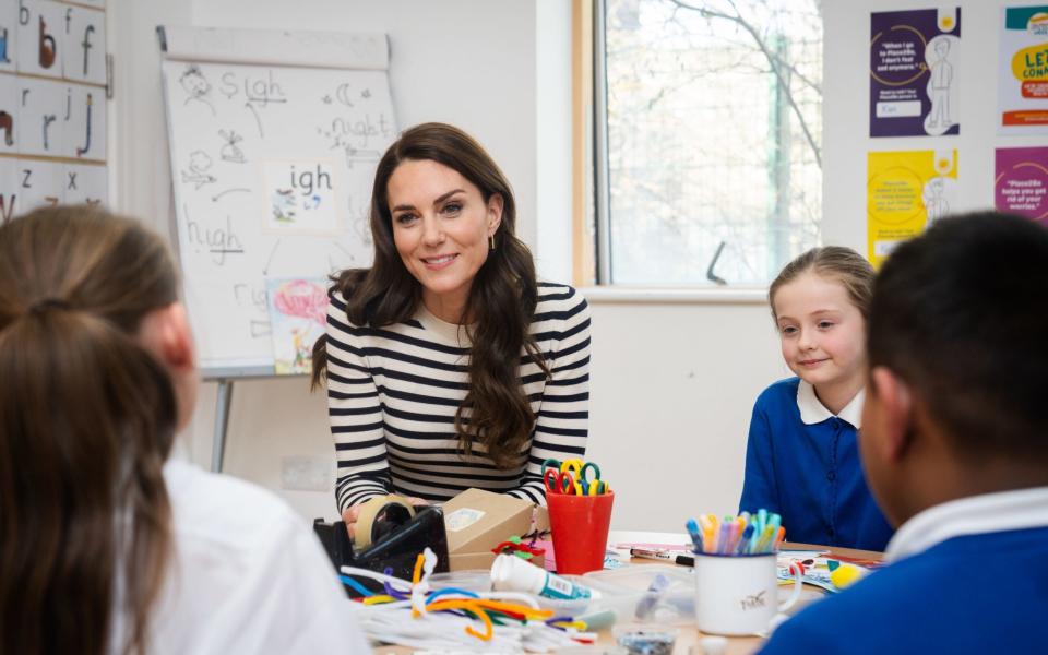 Princess of Wales with pupils from St John's Church of England Primary School in Bethnal Green - Kensington Palace/PA Wire