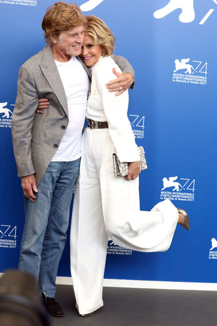 Jane Fonda and Robert Redford at 2017 Venice Film Festival