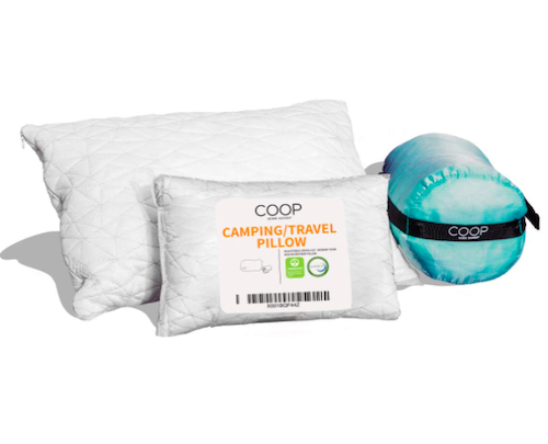 COOP Home Goods Shredded Memory Foam Camping Pillow