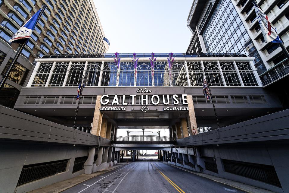 The Galt House Hotel in downtown Louisville.