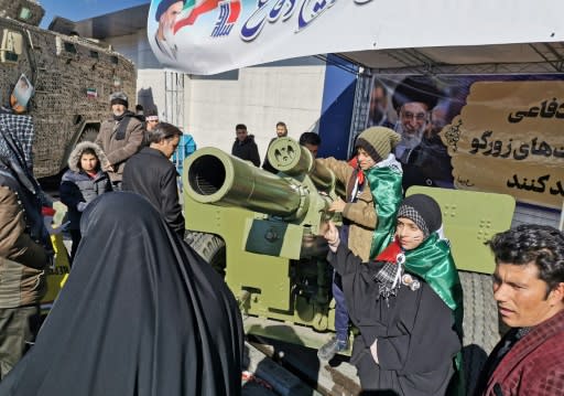 Many Iranians made the anniversary celebrations a day out with their children, contrasting with the traditional chants of 'Death to America'