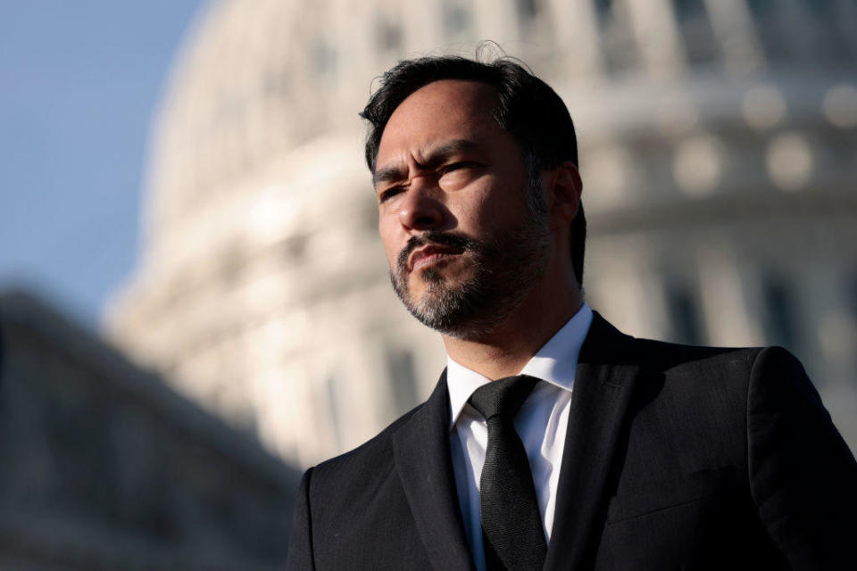 Rep. Joaquin Castro at a press conference on immigration on Capitol Hill on November 18, 2021 in Washington, D.C. / Credit: Getty Images