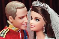 <div class="caption-credit"> Photo by: Mattel</div><div class="caption-title">They've been dolled.</div><b>They've been dolled. <br></b> <br> Barbie and Ken were temporarily replaced by Will and Kate dolls in honor of their one-year anniversary.