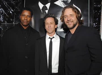 Denzel Washington , producer Brian Grazer and Russell Crowe at the Los Angeles Industry Screening of Universal Pictures' American Gangster