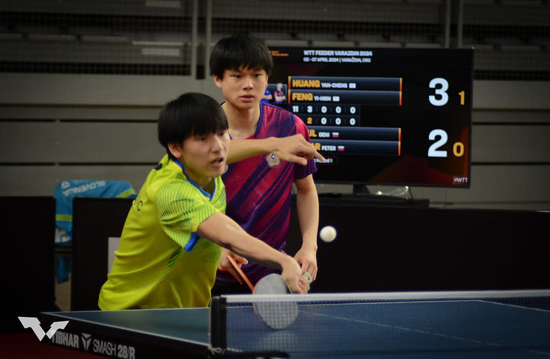 黃彥誠（左）、馮翊新。（資料照，取自World Table Tennis）