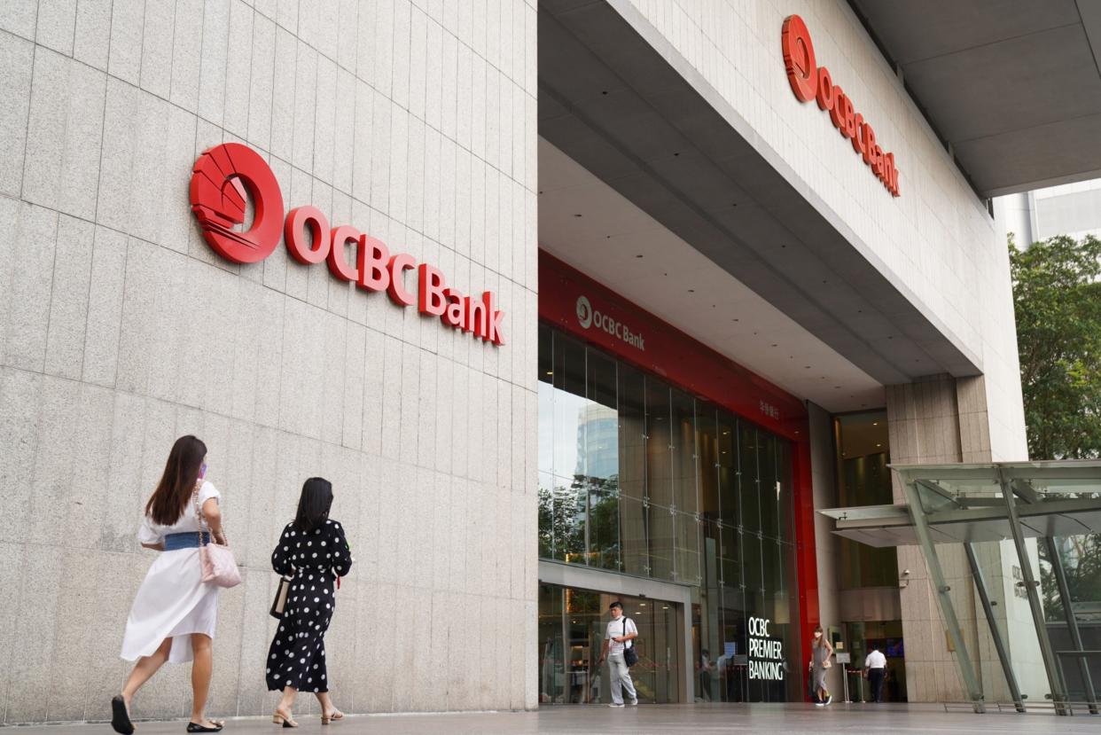 The Oversea-Chinese Banking Corp. (OCBC) headquarters in Singapore, on Friday, Feb. 24, 2023. (Ore Huiying/Bloomberg)