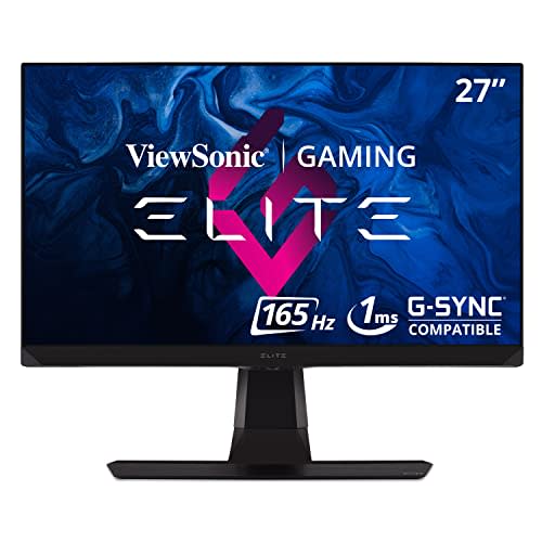 ViewSonic Elite XG270Q 27 Inch 1440p 1ms 165Hz Gaming Monitor with GSYNC Compatible, VESA Displ…