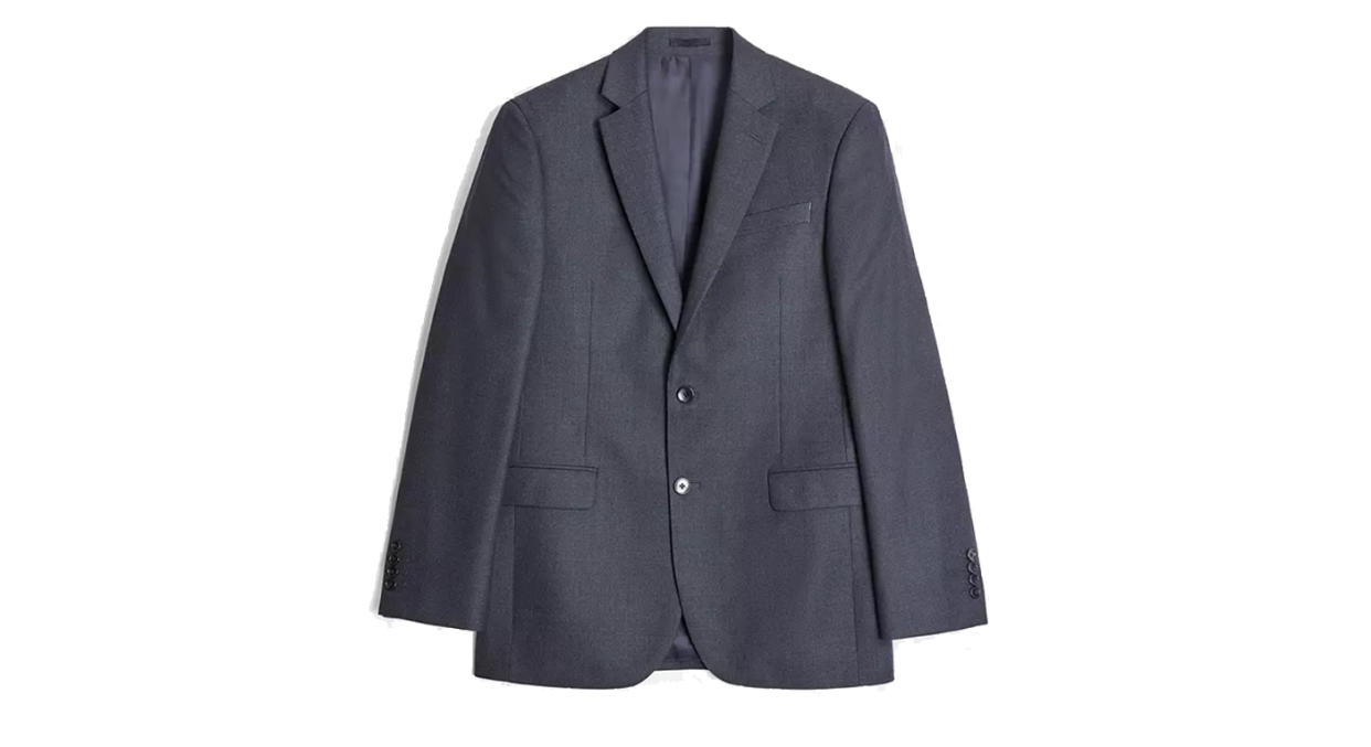 Birdseye Semi Plain Wool Suit Jacket