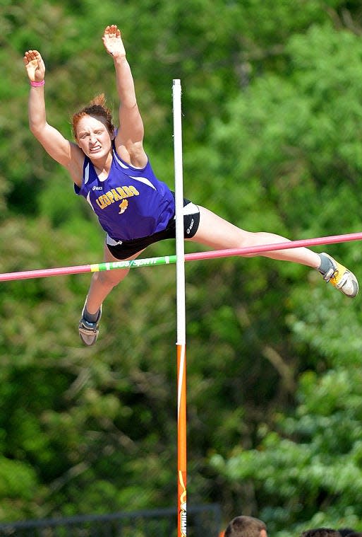 Smithsburg's Emma Gerhold set the Washington County record in the girls pole vault at 11 feet, 7 inches in 2014.