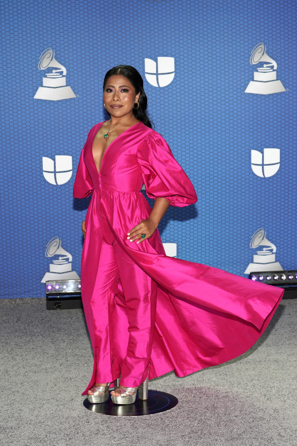 MIAMI, FLORIDA - NOVEMBER 19: Co-host Yalitza Aparicio attends The 21st Annual Latin GRAMMY Awards at American Airlines Arena on November 19, 2020 in Miami, Florida. (Photo by Rodrigo Varela/Getty Images for The Latin Recording Academy)