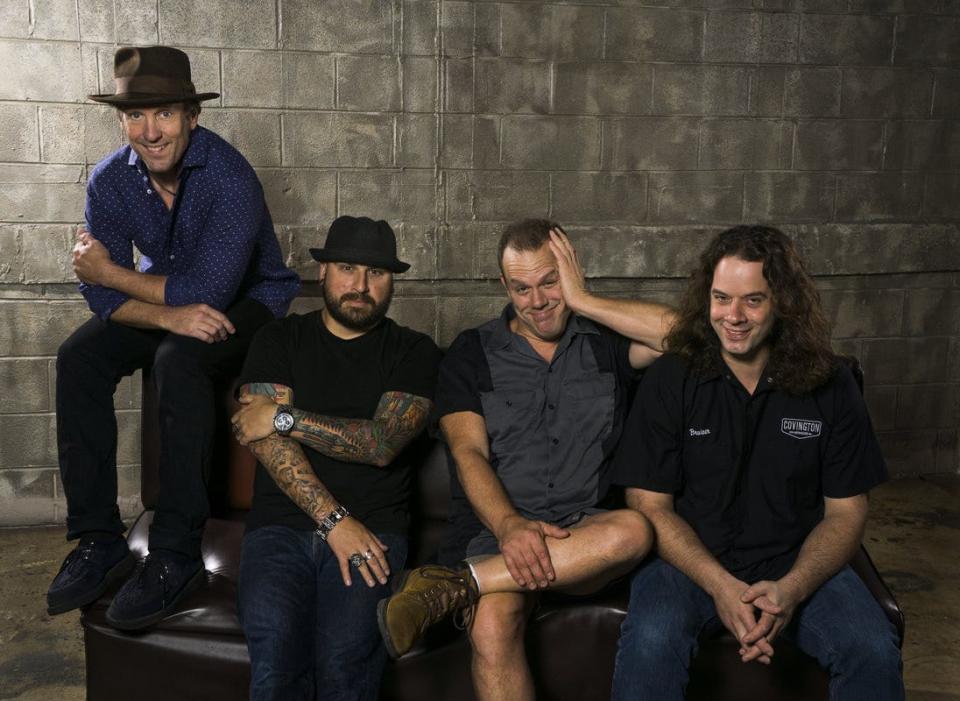 Cowboy Mouth includes Fred LeBlanc on drums and lead vocals, John Thomas Griffith on guitar and vocals, Brian Broussard on bass, and Frank Grocholski on rhythm guitar and vocals.
