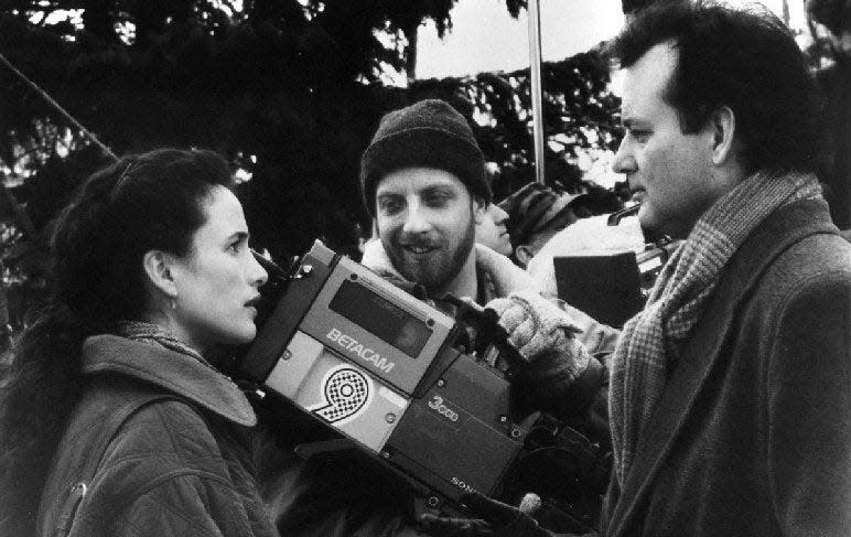 Andie MacDowell, Chris Elliott and Bill Murray star in the 1993 film "Groundhog Day."