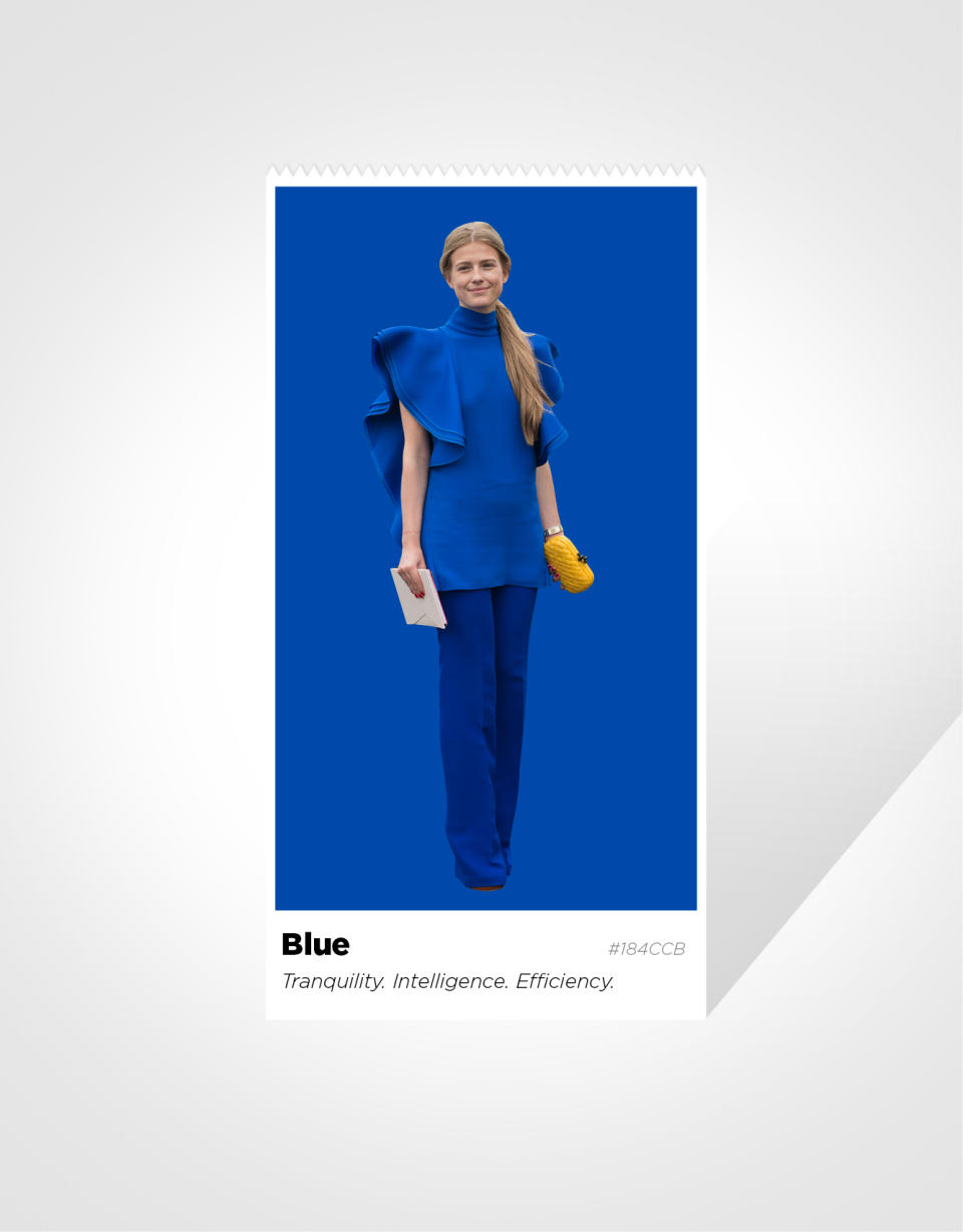 Blue: Tranquility, intelligence, efficiency