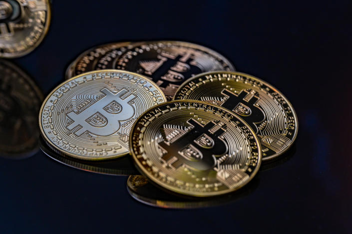 Visual representation of the digital Cryptocurrency. The crypto market has been battered this year with nearly $2 trillion wiped off its value since its peak. In Brussels - Belgium on 10 September 2022.  (Photo Illustration by Jonathan Raa/NurPhoto via Getty Images)