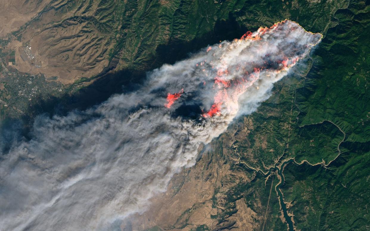 The fire that destroyed Paradise as seen from space - AFP