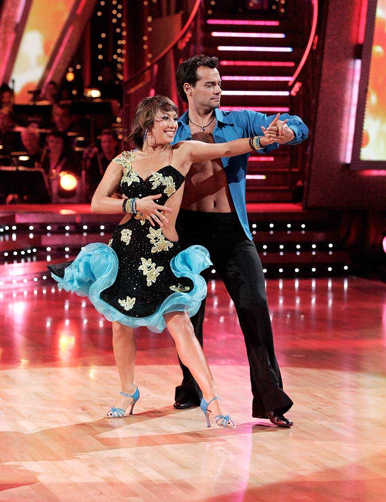 Cristian De La Fuente and Cheryl Burke perform a dance on the sixth season of Dancing with the Stars.