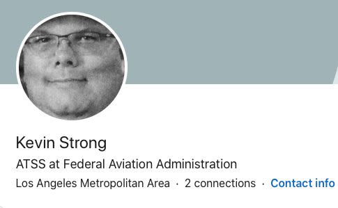 Strong's LinkedIn profile lists him as working at the Federal Aviation Administration. (LinkedIn)