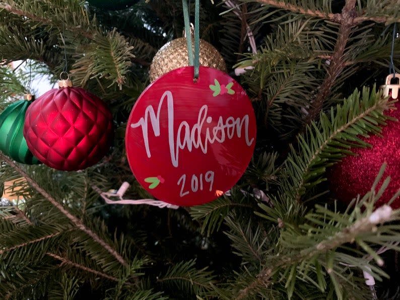 12) Custom Acrylic Ornaments, Christmas Ornaments