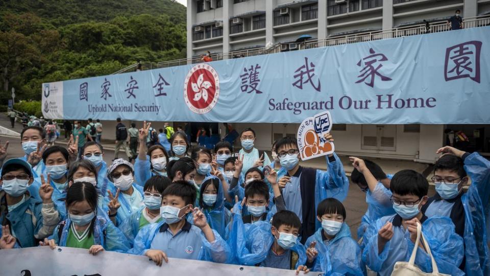 香港推行國家安全教育的資料照片。