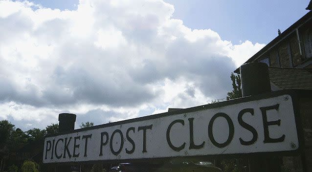 The street where the famous home is located. Source: Warren Little/Getty Images