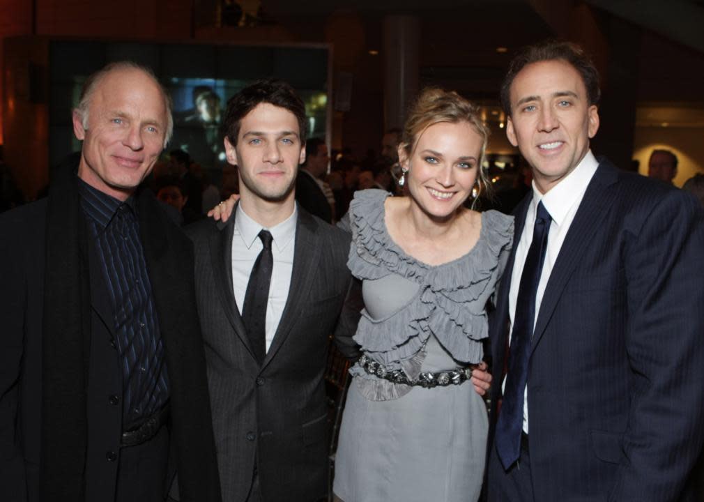 Ed Harris, Justin Bartha, Diane Kruger, and Nicolas Cage at the premiere of "National Treasure: Book of Secrets" in New York City.