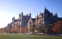 <b>University of Chicago</b> is ranked eighth and is home to the University of Chicago Press, the largest university press in the United States. The University of Chicago is affiliated with 87 Nobel Laureates, 49 Rhodes Scholars and 9 Fields Medalists. It was founded by the American Baptist Education Society with a donation from oil magnate and philanthropist John D. Rockefeller and incorporated in 1890.