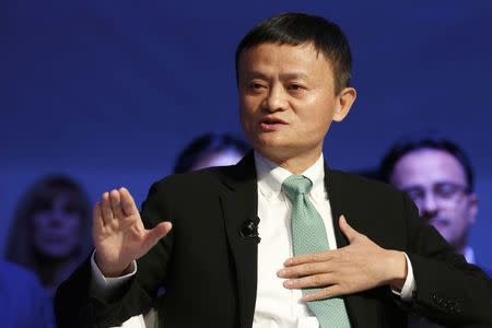 Alibaba executive chairman Jack Ma, attends the annual meeting of the World Economic Forum (WEF) in Davos, Switzerland, January 18, 2017. REUTERS/Ruben Sprich