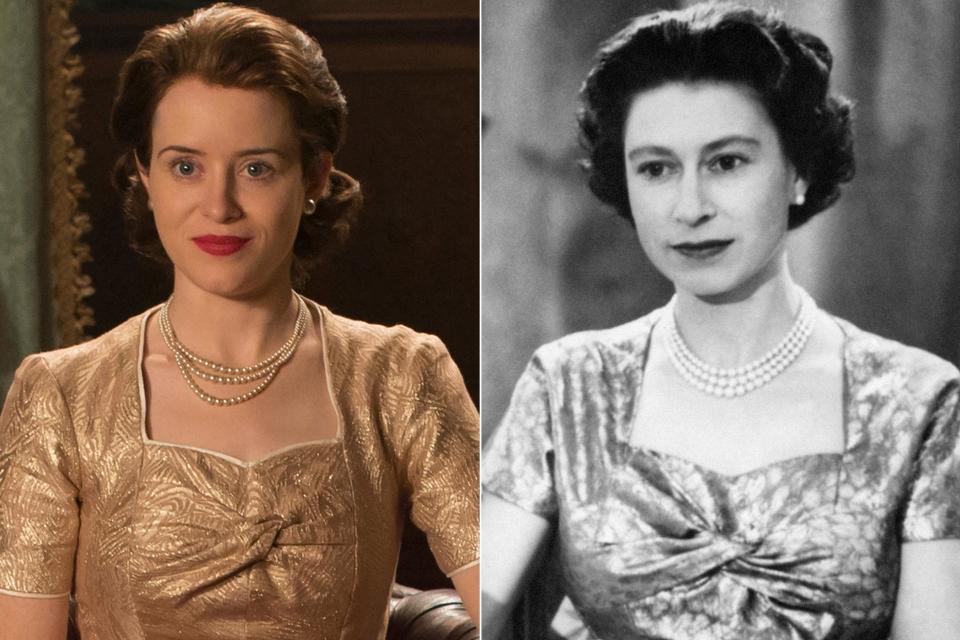 Claire Foy and young Queen Elizabeth II